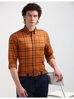 Tommy Hilfiger - Mens Brown Checks Shirt