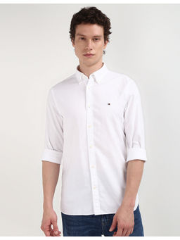 Tommy Hilfiger - Mens White Solid Shirt