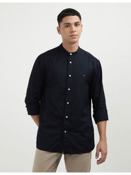 Tommy Hilfiger - Mens Black Solid Shirt