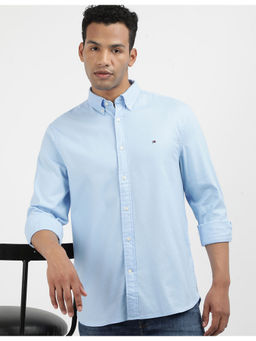 Tommy Hilfiger - Mens Blue Solid Shirt