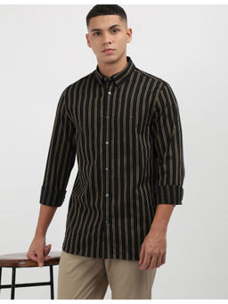 Tommy Hilfiger - Mens Black Striped Shirt