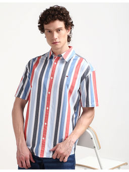 Tommy Hilfiger - Mens Multi-Color Striped Shirt