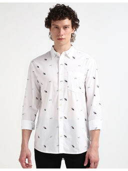 Tommy Hilfiger - Mens White Printed Shirt