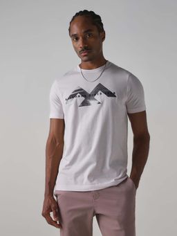 Mufti - Men Light Lavender Graphic Printed T-shirt