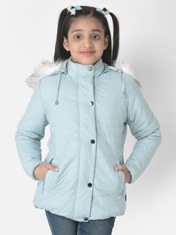 CRIMSOUNE CLUB - Girls Sky Blue Padded Jacket
