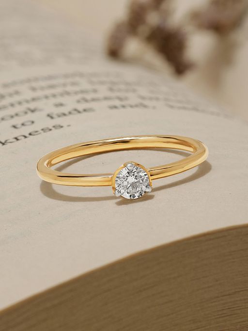 Yellow Gold Tanishq Mia Ring Collection Buy Mia By Tanishq 14Kt