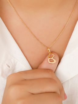 Mia by Tanishq - Letter Perfect 'B' Gold Pendant