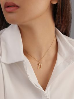 Mia by Tanishq - Letter Perfect 'D' Gold Pendant