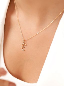 Mia by Tanishq - Letter Perfect 'E' Gold Pendant