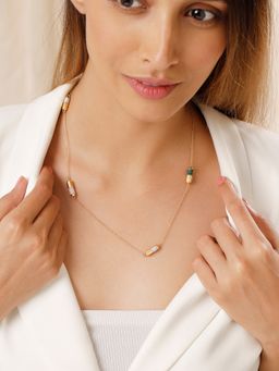 Mia by Tanishq - Mini Marvels 18Kt Malachite Infinity Yard Chain (24)