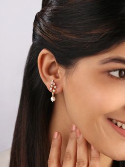 Mia by Tanishq - Pearlescent Cluster 14Kt Drop Earrings