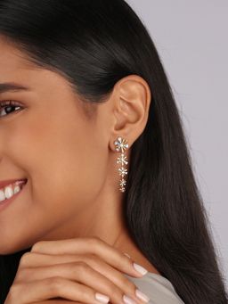 Mia by Tanishq - Lustrous Star Drops 14Kt Diamond Drop Earrings