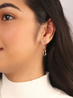 Mia by Tanishq - Contemporary Gemstone Cascade 14Kt Drop Earrings