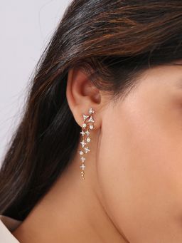 Mia by Tanishq - Trailing Stars 14Kt Diamond Drop Earrings