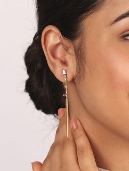 Mia by Tanishq - Starry Night Splendour 14Kt Lolite Drop Earrings