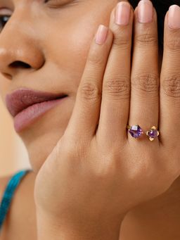 Mia by Tanishq - Mystic Mirage 14Kt Amethyst Finger Ring