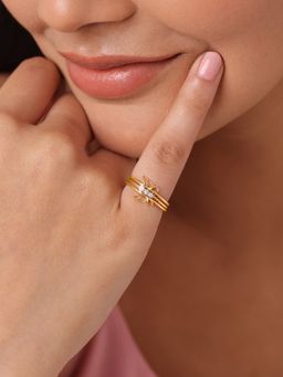 Mia by Tanishq - Butterfly Kiss 14Kt Gold and Diamond Finger Ring (12)