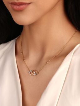 Mia by Tanishq - Meteor Charm 14Kt Diamond Pendant with Chain