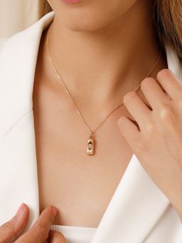 Mia by Tanishq - Enchanted Transformation 18Kt Moon Stone Pendant with Chain