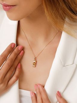 Mia by Tanishq - Whimsical Wonder 18Kt Chain Lemon Topaz Pendant with Chain
