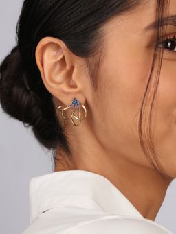 Mia by Tanishq - Blue Sapphire Galaxy Trails Hoop Earrings