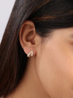 Mia by Tanishq - Golden Ray Burst 14Kt Diamond Stud Earrings