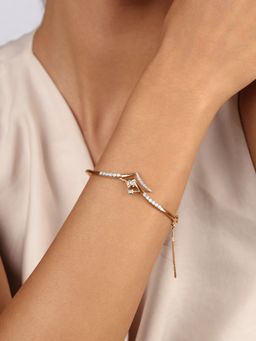 Mia by Tanishq - Cosmic Comet Cuff 14Kt Diamond Bangle