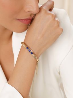 Mia by Tanishq - Pyramid Elevation Strip 18Kt Lapis Lazuli Bangle