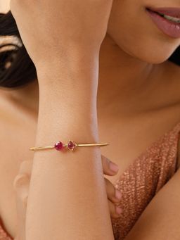Mia by Tanishq - Crimson Clinks 14Kt Ruby Bangle (2.4)