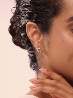 Mia by Tanishq - Whispering Wind 14 Kt Gold and Diamond Stud Earrings