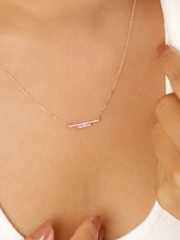 Mia by Tanishq - Trilogy Sparkle 18Kt Pendant with Chain