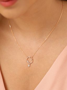 Mia by Tanishq - Moonlit Stardust 18Kt Pendant with Chain