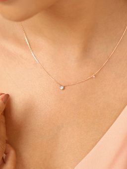 Mia by Tanishq - Dual Radiance 18Kt Pendant with Chain