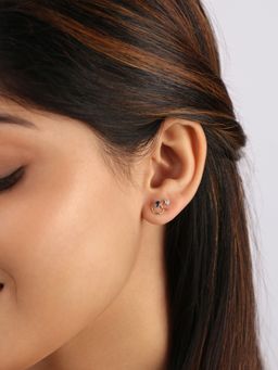 Mia by Tanishq - Starry Galaxies 14Kt Diamond and Blue Sapphire Earrings