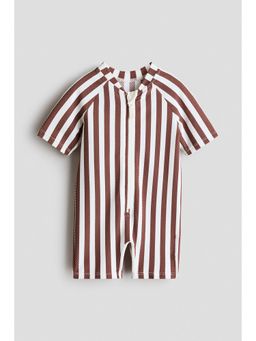 H&M - Girls Brown Swimsuit With Upf 50