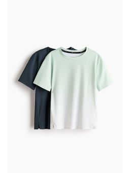H&M - Boys Green 2-Pack Sports T-Shirts With Drymove