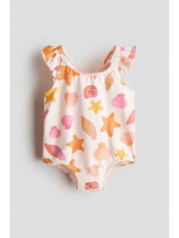 H&M - Girls Pink Patterned Swimsuit
