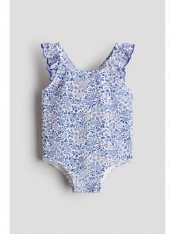 H&M - Girls Blue Patterned Swimsuit