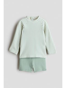H&M - Boys Green Upf 50 Swim Set