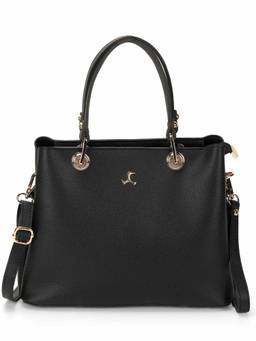 Mochi - Women Black Casual Handbag with Detachable Strap