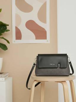 Metro - Women Gray Casual Handbag with Detachable Strap