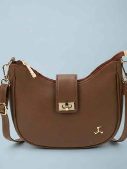 Mochi - Women Brown Casual Handbag with Detachable Strap