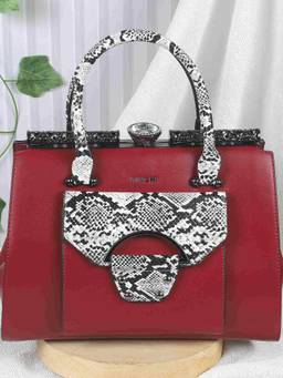 Mochi - Women Maroon Casual Handbag with Detachable Strap