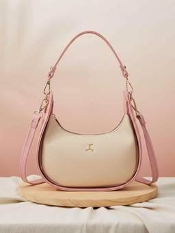 Mochi - Women Pink Casual Handbag with Detachable Strap