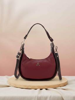 Mochi - Women Maroon Casual Handbag with Detachable Strap