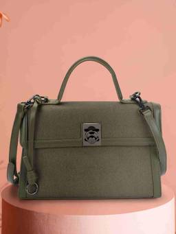 Metro - Women Green Casual Handbag with Detachable Strap