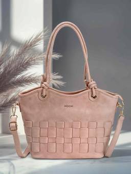 Mochi - Women Pink Casual Handbag with Detachable Strap