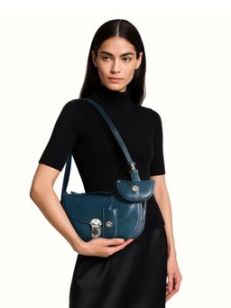 Hidesign - Alps 01 Genuine Leather Women Blue Handbag (S)