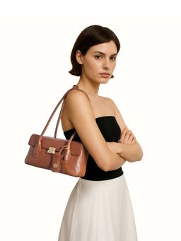 Hidesign - Alps 03 Genuine Leather Women Tan Handbag (M)