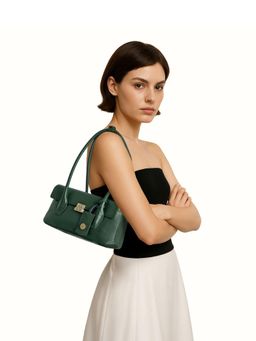 Hidesign - Alps 03 Genuine Leather Women Green Handbag (M)